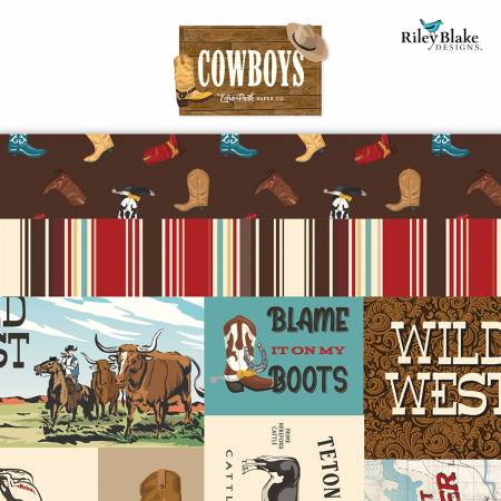RB Cowboys 10in Squares, 42pcs
