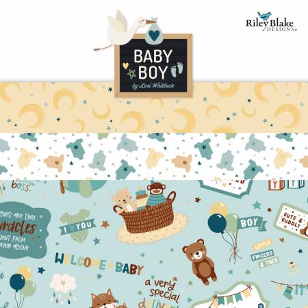 RB Baby Boy 10in Squares, 42pcs/bundle