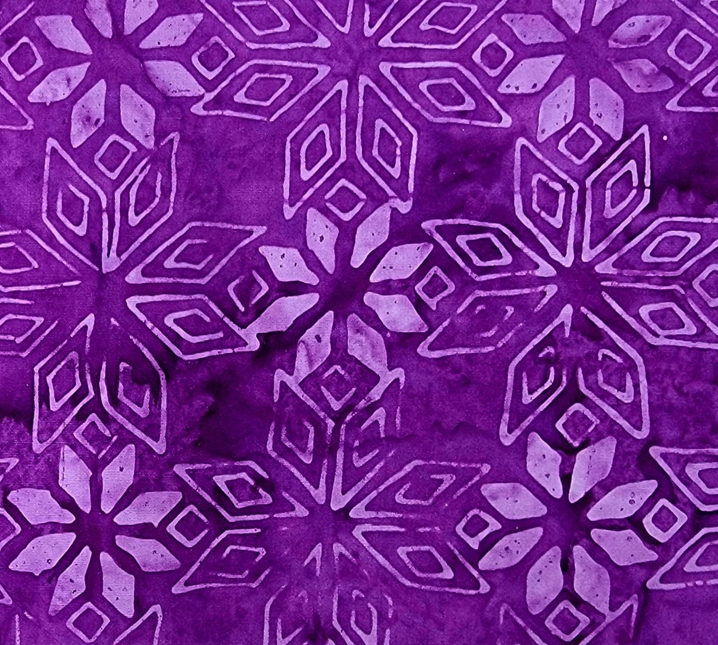 Timeless Treasures Tonga B3843 Purple Geo Snowflakes 45" wide fabric per yard