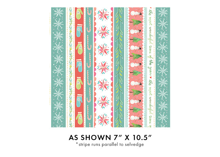 Magical Season Painterly Stripe Multi 7" x 10.5" Panel
