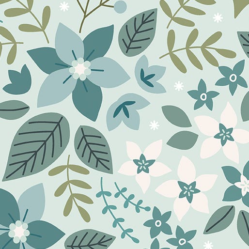 Holly & Hearth Holly Frost Cotton Wideback Fabric per yard