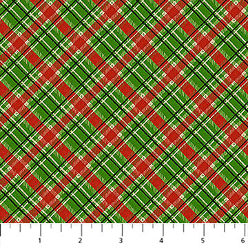 Deck The Halls Plaid Red Multi 44"/45" Cotton Fabric Per Yard