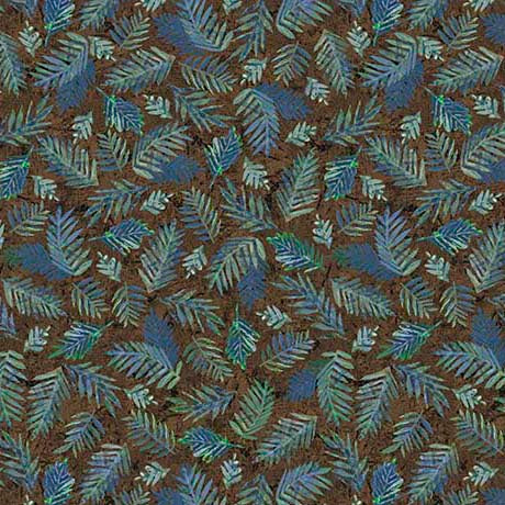 FOREST LIGHT PINE SPRIGS BROWN 44"/45" Fabric Per Yard