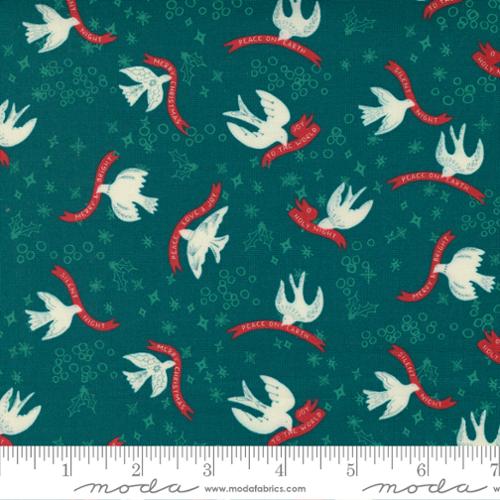 Cheer Merriment Teal 44"/45" Fabric Per Yard
