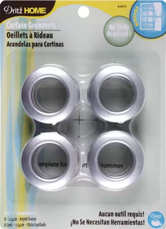 Curtain Grommet Medium Satin Nickel 1in 8ct
