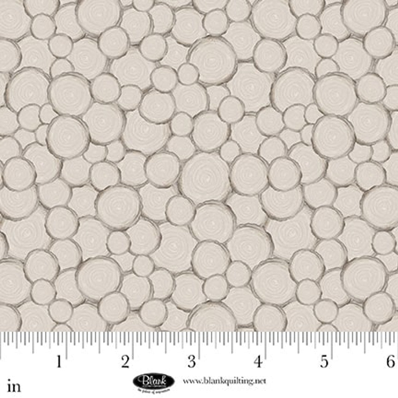 Med. Gray Tree Trunk Geo Petals & Pewter Cotton 44"/45" Fabric Per Yard