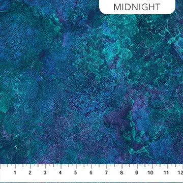 Blue Midnight Quartz Stonehenge Gradations Cotton 44"/45" Fabric Per Yard