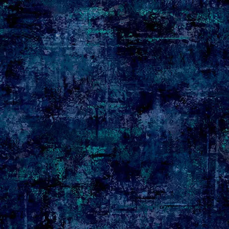 Blue Navy Mottled Blender 44"/45" Fabric Per Yard