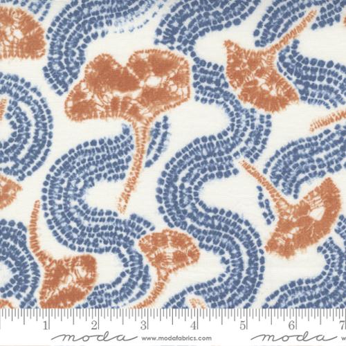 Kawa Porcelain Pacific Blue 44"/45" Fabric Per Yard