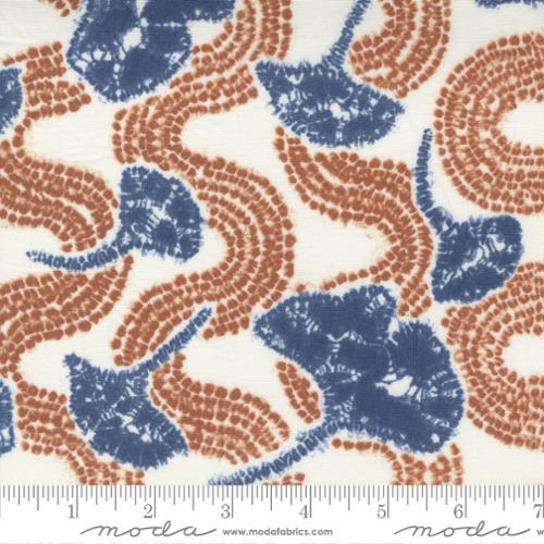Kawa Porcelain Rust 44"/45" Fabric Per Yard
