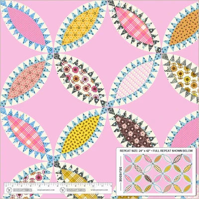 Made Easy Tobacco Leaf Cheater Light Pink 44"/45" Fabric per Yard