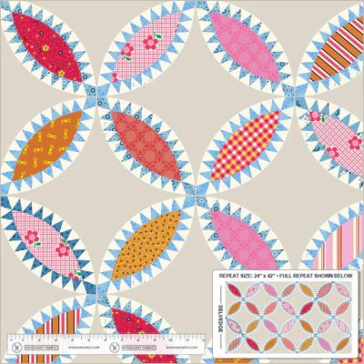 Made Easy Tobacco Leaf Cheater Pearl 44"/45" Fabric per Yard