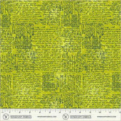 Winding Road Directions Grass Green Cotton 44"/45" Fabric Per Yard