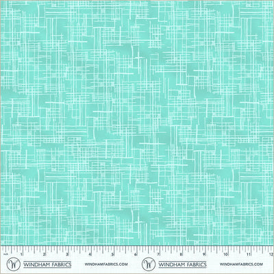 Winding Road Map Turquoise Cotton 44"/45" Fabric Per Yard