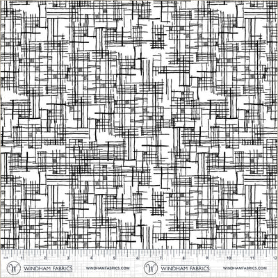 Winding Road Map White Black Cotton 44"/45" Fabric Per Yard
