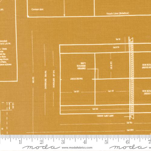 All Star Field Prep Gold 44"/45" Fabric Per Yard