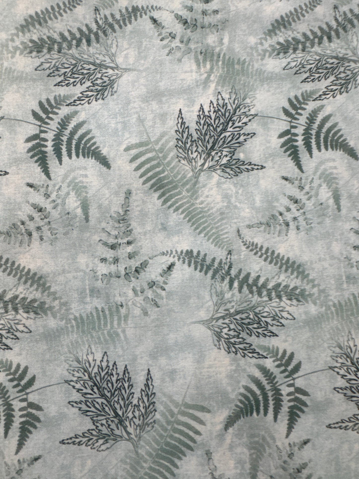 CW En Bleu Fern Leaves Blue