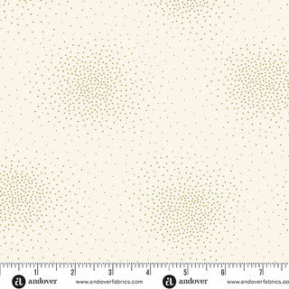 Spritz Metallic Spritz Cream 44"/45" Cotton Fabric Per Yard
