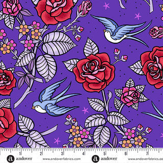 Perfect Day Perfect Day Purple Cotton 44"/45" Fabric Per Yard