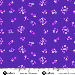 Perfect Day Bleubs Blue Cotton 44"/45" Fabric Per Yard
