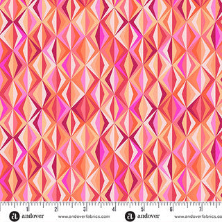 Perfect Day Prism Orange Cotton 44"/45" Fabric Per Yard