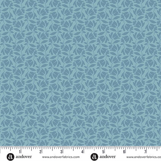 Special Delivery Lilybell Faded Blue 44"/45" Cotton Fabric Per Yard