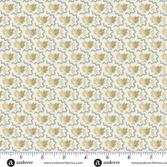 Special Delivery Leaves Shore 44"/45" Cotton Fabric Per Yard