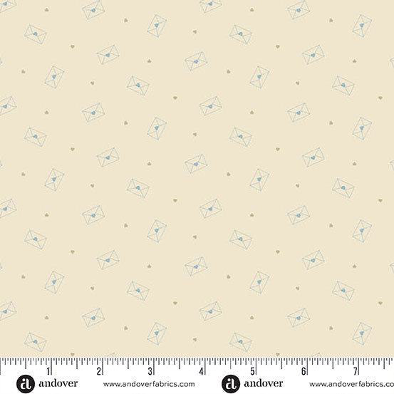 Special Delivery Love Letters Stationary 44"/45" Cotton Fabric Per Yard