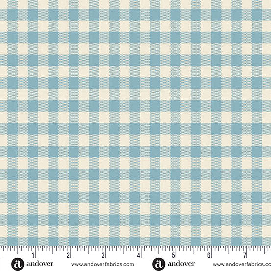 Special Delivery Gingham Chambray 44"/45" Cotton Fabric Per Yard