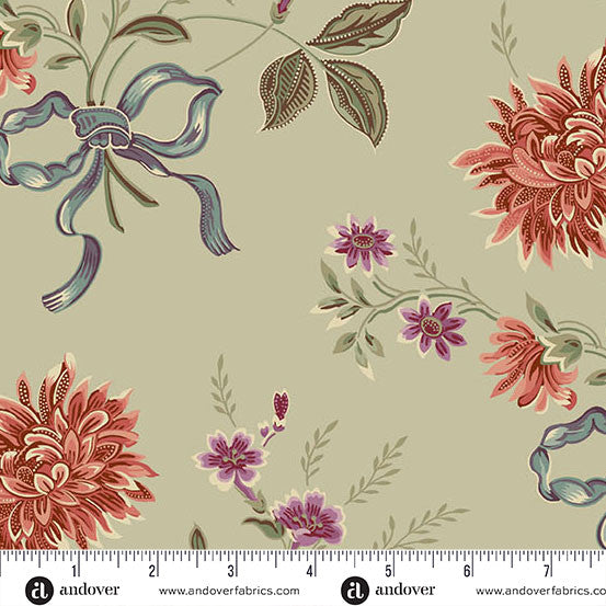Cream Autumn Bouquet 108" Cotton Wideback Fabric per yard