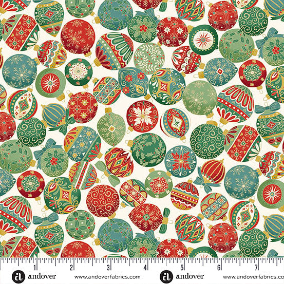 Adorn Ornament Cream 44"/45" Cotton Fabric Per Yard