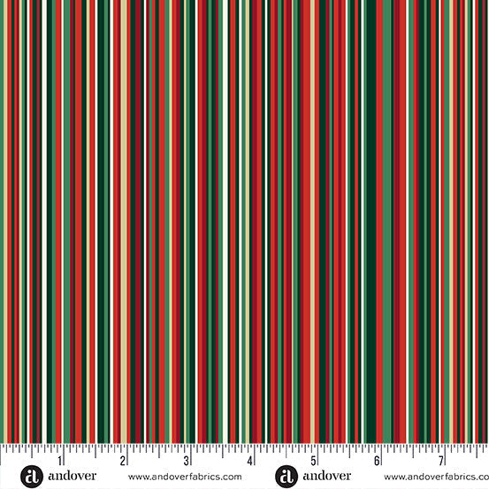 Adorn Classic Stripe Green 44"/45" Cotton Fabric Per Yard