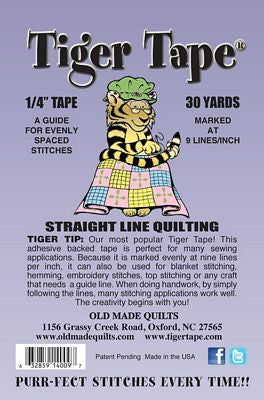 Tiger Tape 1/4in 9 Lines