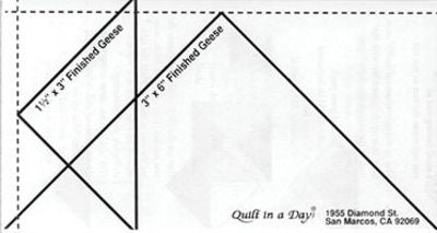 Flying Geese Ruler Small 3x6in