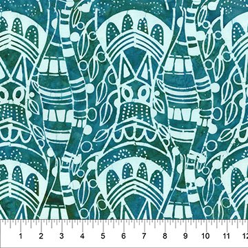 Banyan 80660-63 LUAU TEAL 45" wide fabric per yard