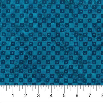 Banyan 80825-62 Winter Wonder - Blue check 45" wide fabric per yard