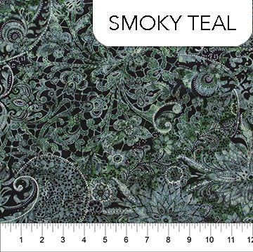 Banyan 81221-68 LUSTRE SMOKEY TEAL 45" wide fabric per yard