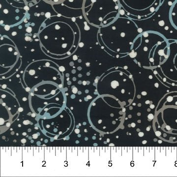 Banyan 83054-99 TABLESCAPE - Water Rings - Black 45" wide fabric per yard