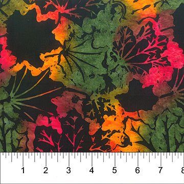 Banyan 83070-990 CHANGING SEASONS - Maple Leaves - Jet Black 45" wide fabric per yard