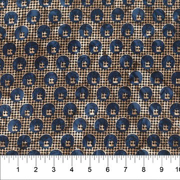 Banyan 83098-48 DOT PLAID - Denim 45" wide fabric per yard