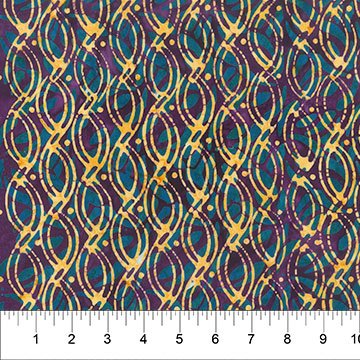 Banyan 83137-64 FRAGRANT - Trails Doubled - Dark Teal 45" wide fabric per yard