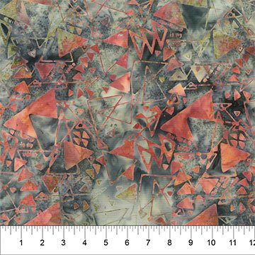 Banyan 83140-77 Quilting Is My Voice - Triangle Maze - Artichoke 45" wide fabric per yard