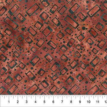 Banyan 83145-37 Quilting Is My Voice - Angled Mod Graphic - Burnt Russet 45" wide fabric per yard