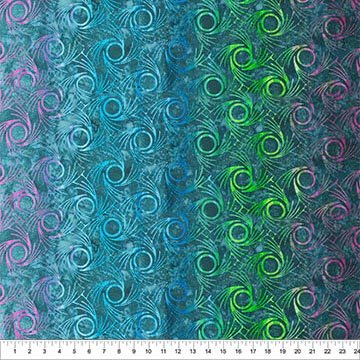 Banyan 83202-627 WHIRLPOOL - Movement - Peacock 45" wide fabric per yard