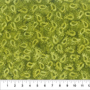 Banyan 83501-74 Majesty Paisleys Olive 45" wide fabric per yard