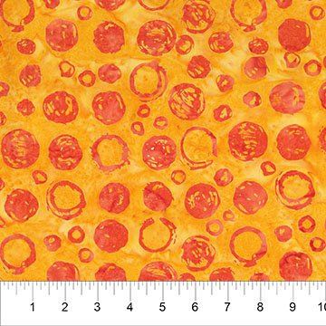 Banyan 83521-56 - Celebration Circles - Tangerine 45" wide fabric per yard