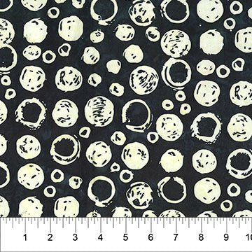 Banyan 83521-99 - Celebration Circles - Black/Cream 45" wide fabric per yard