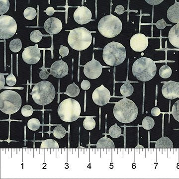 Banyan 83703-99 Bubble Pop Line Work - Black 45" wide fabric per yard
