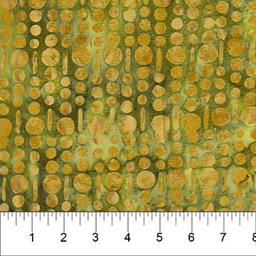 Banyan 83704-74 Bubble Pop Dot Dash - Olive 45" wide fabric per yard