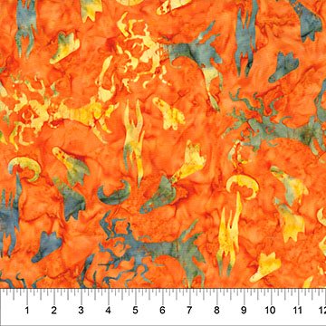 Banyan 83706-59 - Happy Haunting - Spooky Tree Wild Orange 45" wide fabric per yard